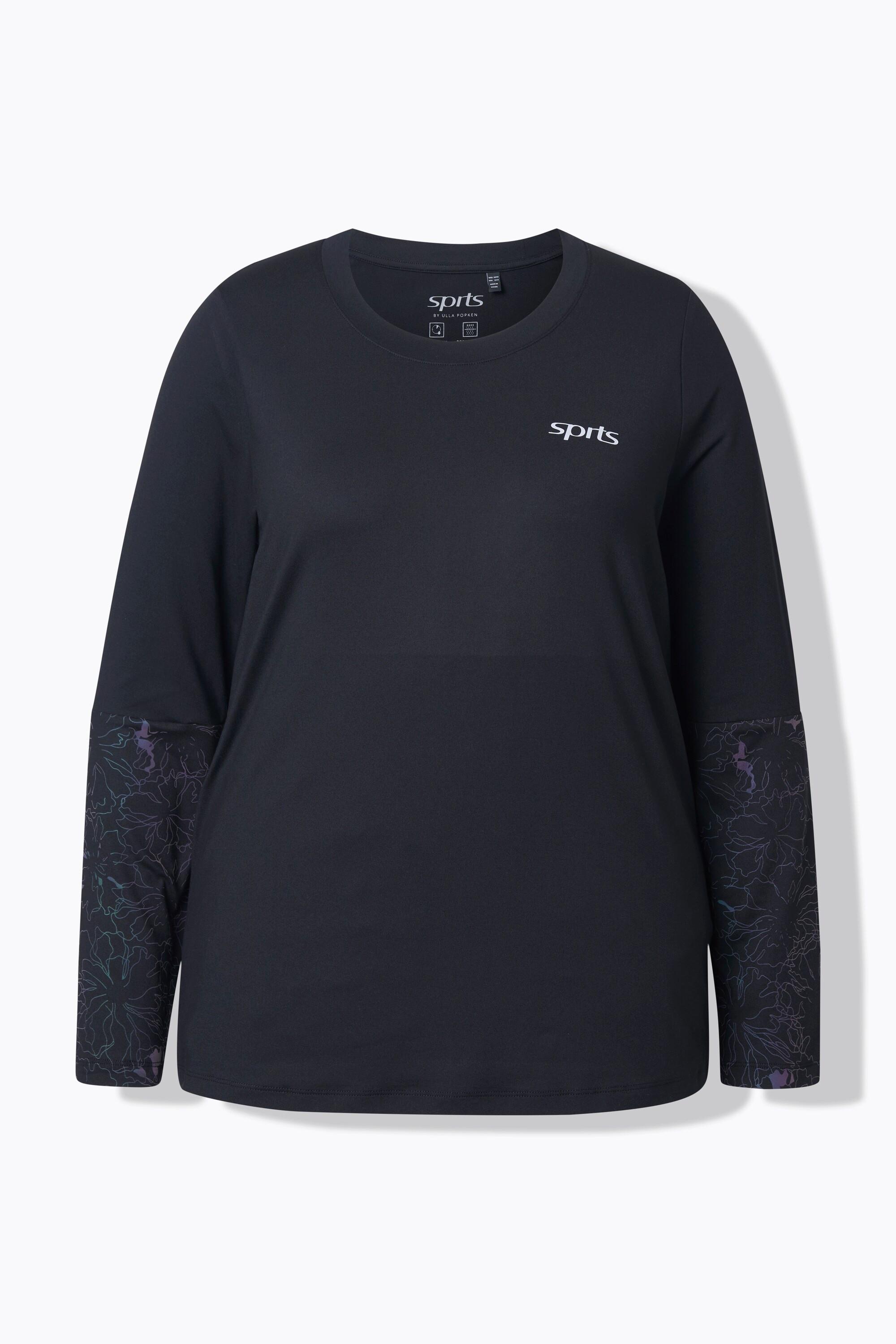 Ulla Popken Classic Girocollo Maniche Lunghe Maglia Funzionale Riciclata  