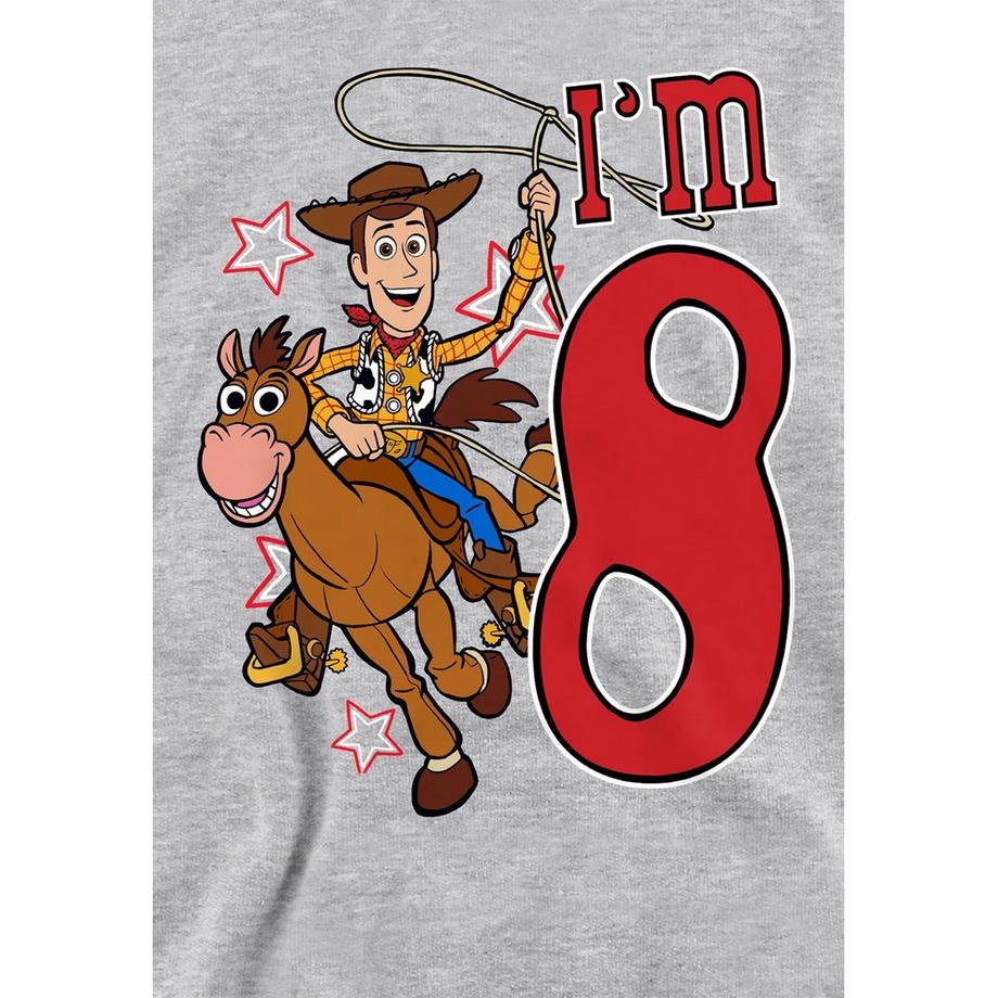 Toy Story  I'm 8 Felpa Con Cappuccio Compleanno Legno Erica 