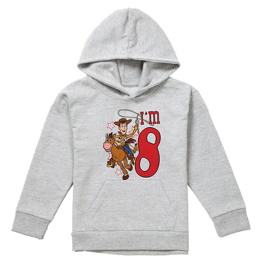 I'm 8 Felpa Con Cappuccio Compleanno Legno Erica