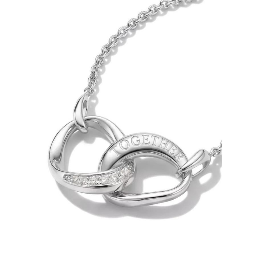 Thomas Sabo  Collier Together en  Sterling Recyclé avec Zircons 