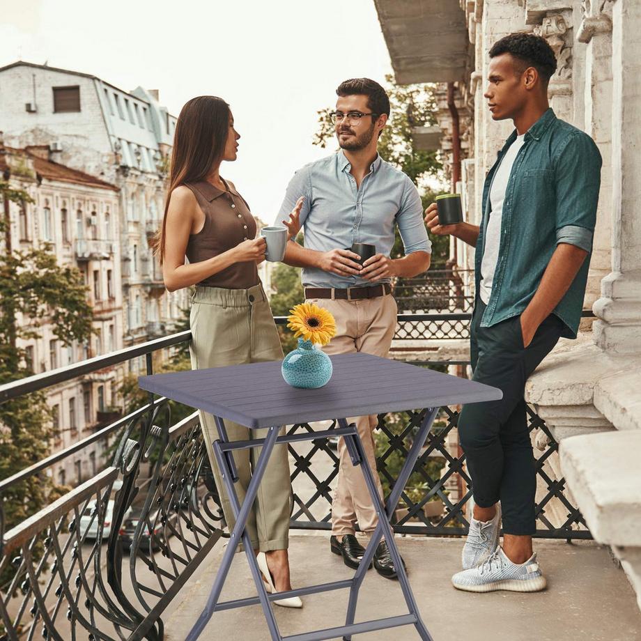 B2X 3-teiliges Balkonmöbel-Set in Holzoptik  