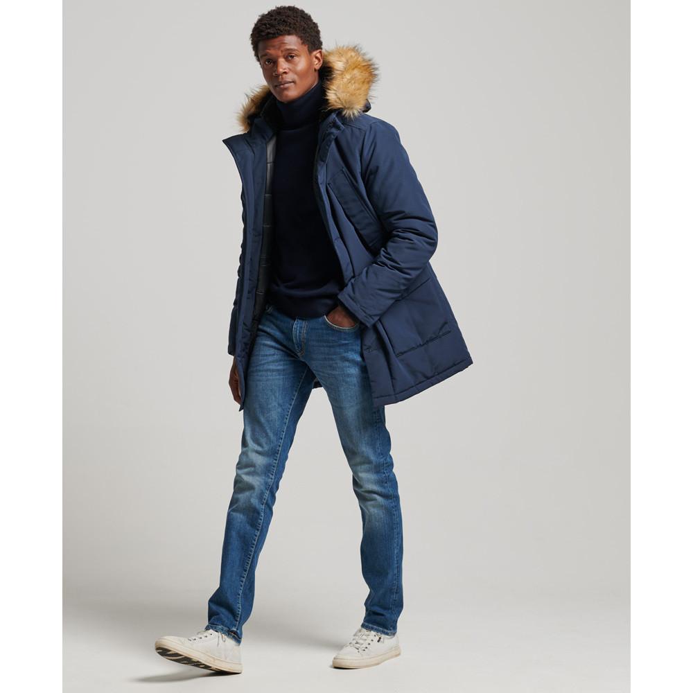 Superdry  parka à capuche avec faue fourrure uperdry everet 