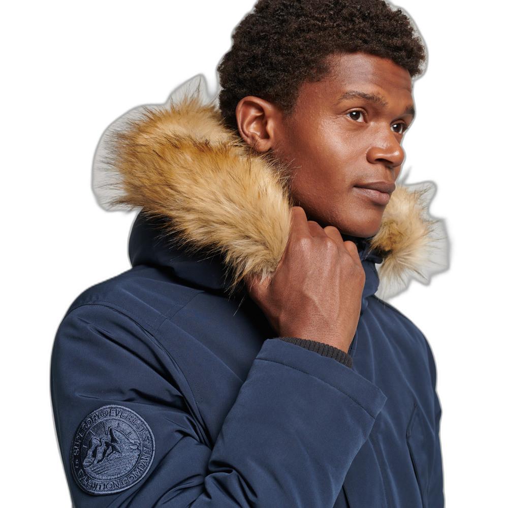 Superdry  kapuzenparka mit kuntpelz uperdry everet 