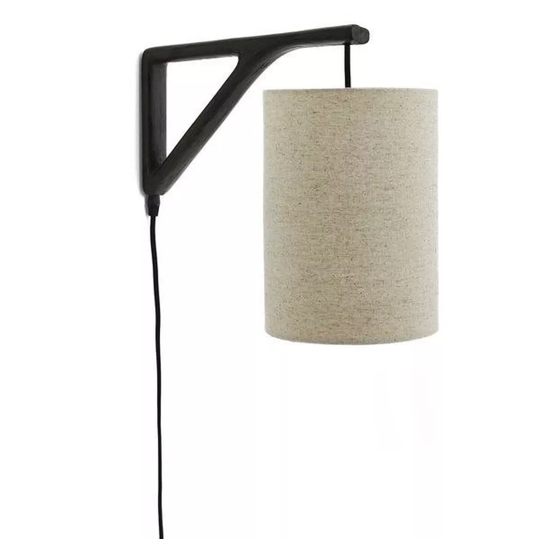 AM.PM – Wandleuchte Jakomé mit Leinenschirm, One Size, Antikgold