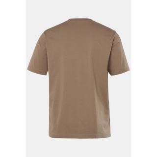 JP1880  T-shirt basic con scollo a V marrone grigio 