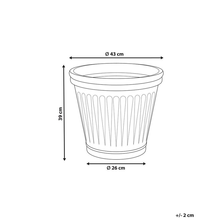 Beliani Cache-pot en Polyrésine Moderne MAIZE  