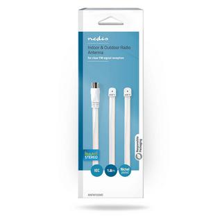 Nedis  Câble coaxial | IEC (Coax) mâle | IEC (Coax) mâle | nickelé | 50 Ohm | non protégé | 1.90 m | plat | PVC | blanc | enveloppe 