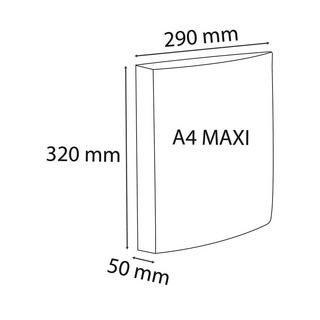 Exacompta Raccoglitore 4 anelli a D 30mm polipropilene Exabinder Exactive - A4 maxi - x 10  