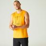 NYAMBA  Tank-Shirt Fitness Baumwolle dehnbar Herren gelb mit Motiv Gelb