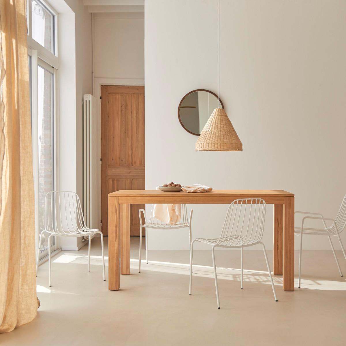 Tikamoon Rechteckiger Tisch aus massivem Teakholz 4-6 Pers. Eden  