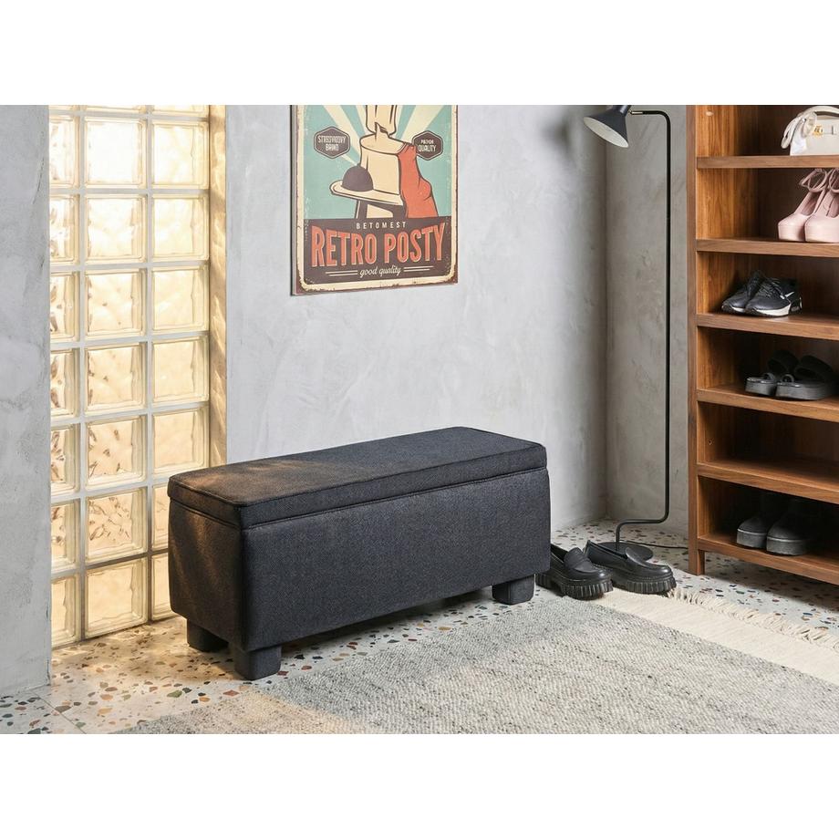 Beliani  Polsterbank mit Stauraum aus Stoff Modern ITHACA 