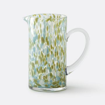 Carafe en verre moucheté