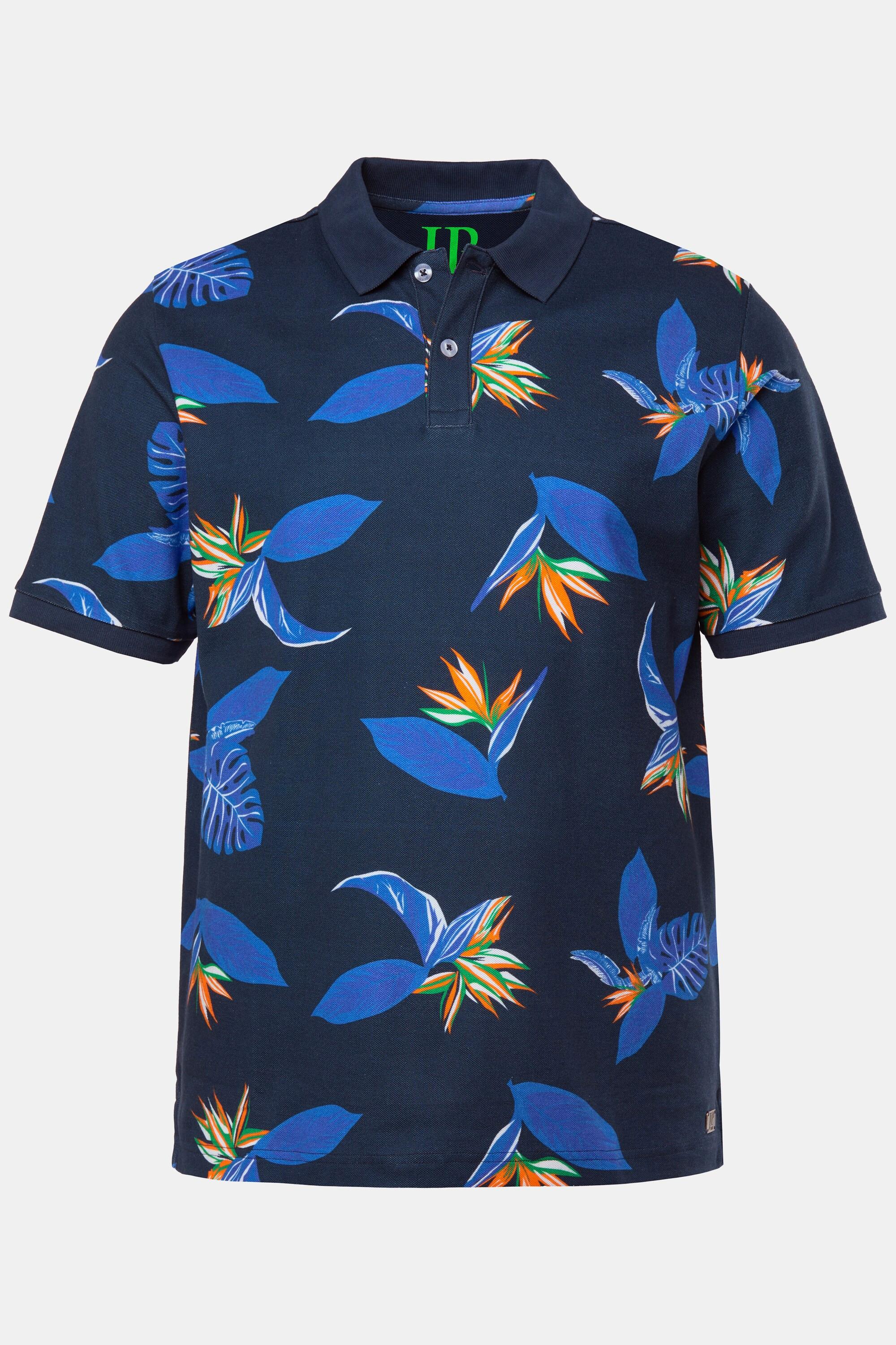 JP1880 Piqué Halbarm Floral Alloverprint Poloshirt  