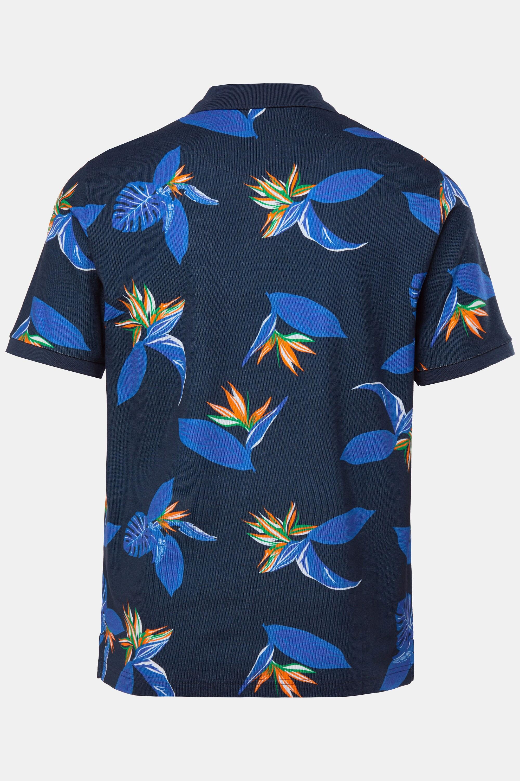 JP1880 Piqué Halbarm Floral Alloverprint Poloshirt  