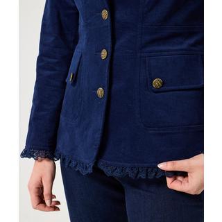 Joe Browns Figurbetonte Cordjacke mit Spitzenbesatz  