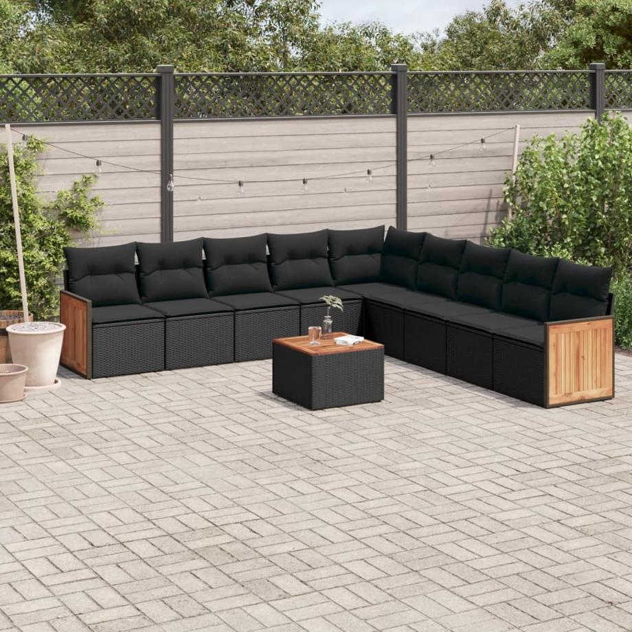 VidaXL Ensemble de canapés de jardin rotin synthétique  