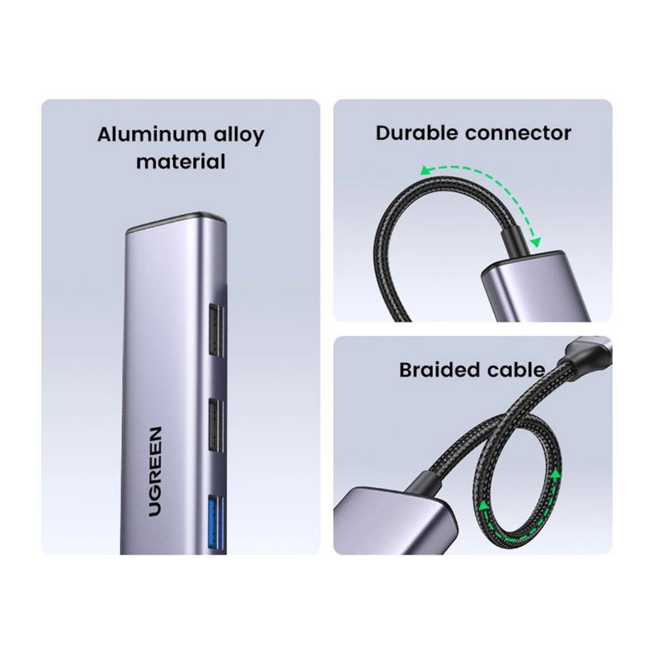 UGREEN  UGREEN USB-C Multifunktionsadapter PD zu HDMI, USB-A 