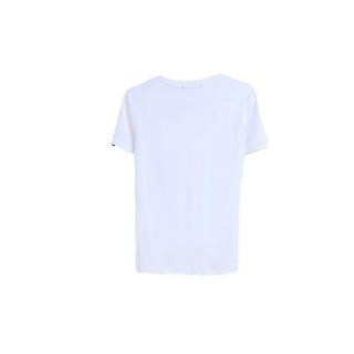 Bellemere New York  T-shirt in cotone con grande scollo a V 160G 