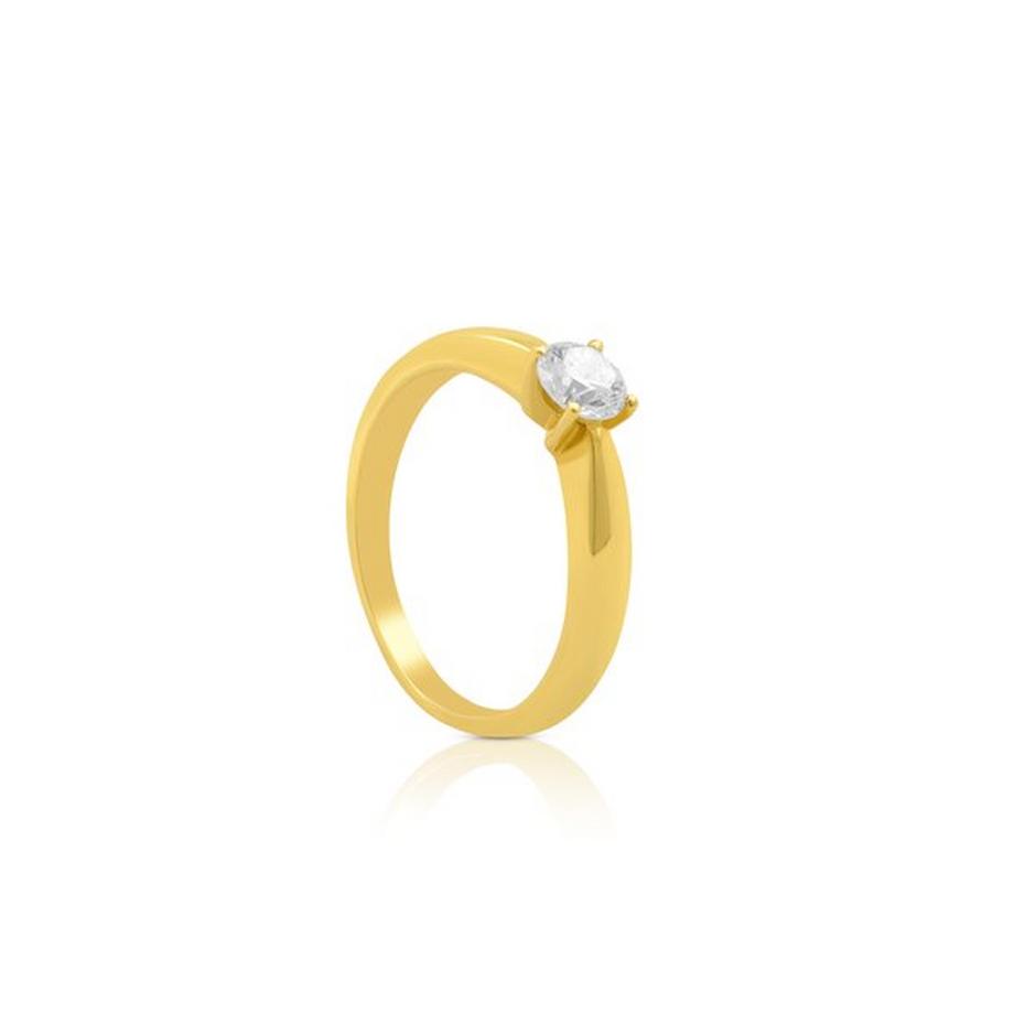 Bague Solitaire Diamant 0.40ct. or jaune 750