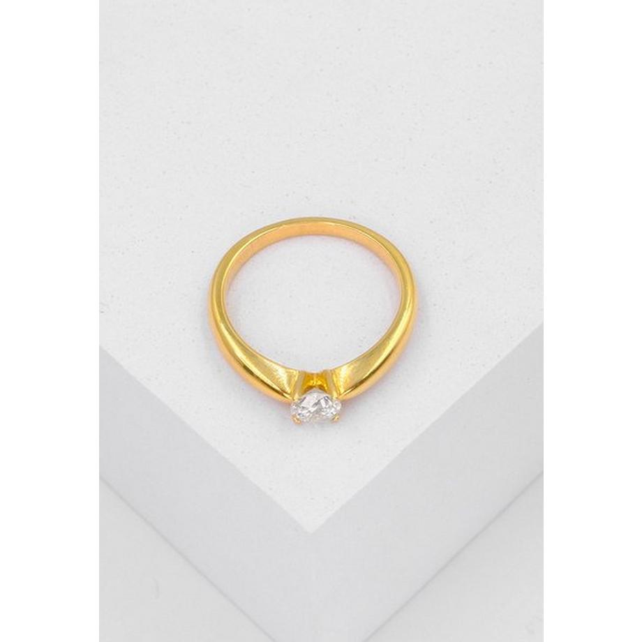 MUAU Schmuck  Solitaire Ring Diamant 0.40ct. Gelbgold 750 