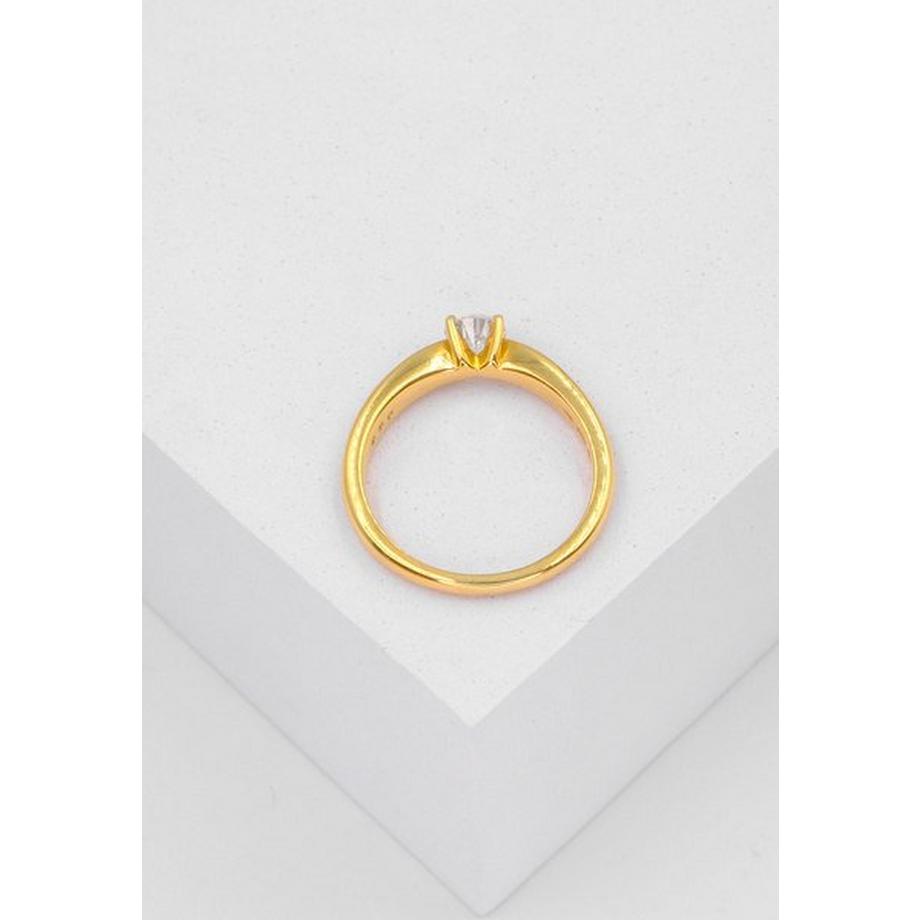 MUAU Schmuck  Solitaire Ring Diamant 0.40ct. Gelbgold 750 