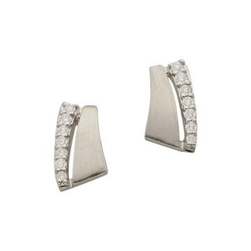 Ohrstecker Weissgold 750 Diamant 0.11.00ct. 9x5mm