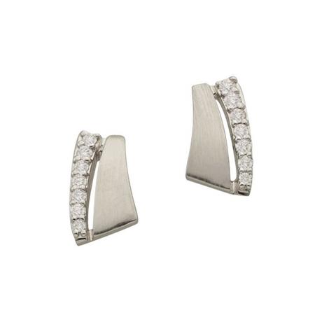 MUAU Schmuck  Ohrstecker Weissgold 750 Diamant 0.11.00ct. 9x5mm 