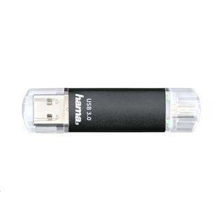 hama  USB-Stick Laeta Twin - 256 GB, USB 3.0, 40MB/s, Schwarz 