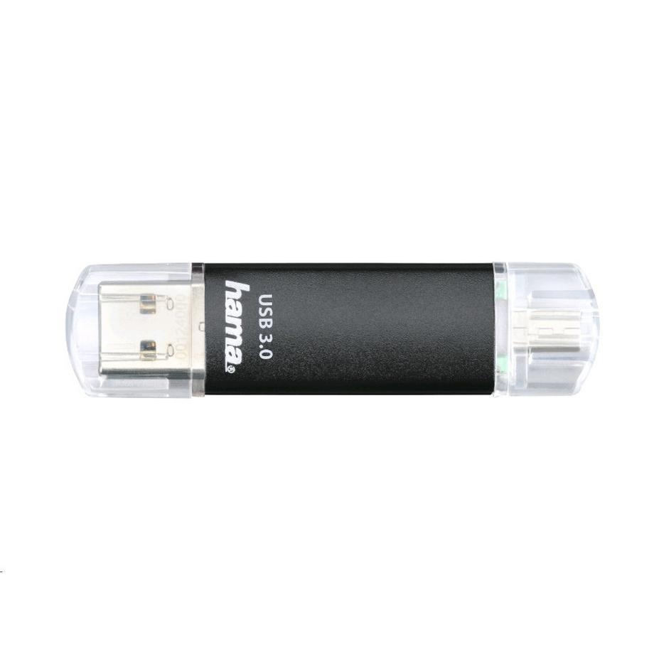 hama  USB-Stick Laeta Twin - 256 GB, USB 3.0, 40MB/s, Schwarz 