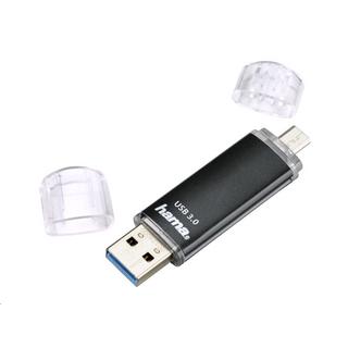 hama  USB-Stick Laeta Twin - 256 GB, USB 3.0, 40MB/s, Schwarz 