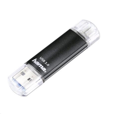 hama  USB-Stick Laeta Twin - 256 GB, USB 3.0, 40MB/s, Schwarz 
