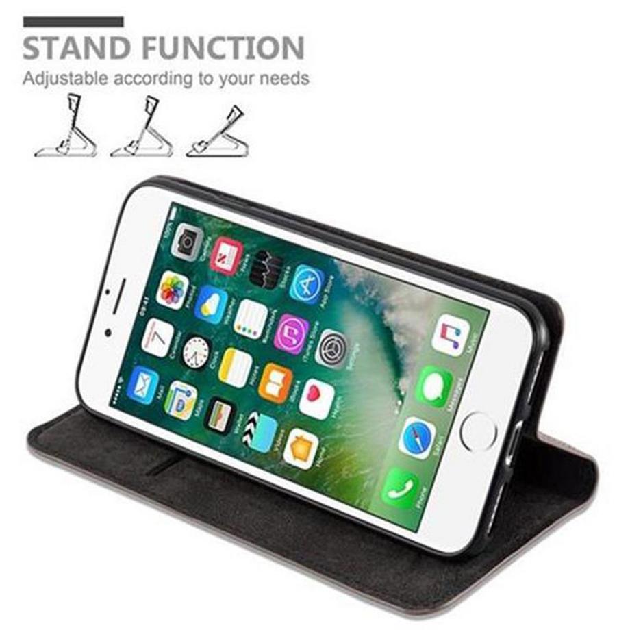 Cadorabo  Housse compatible avec Apple iPhone 7 / 7S / 8 / SE 2020 - Coque de protection avec fermeture magnétique, fonction de support et compartiment pour carte 