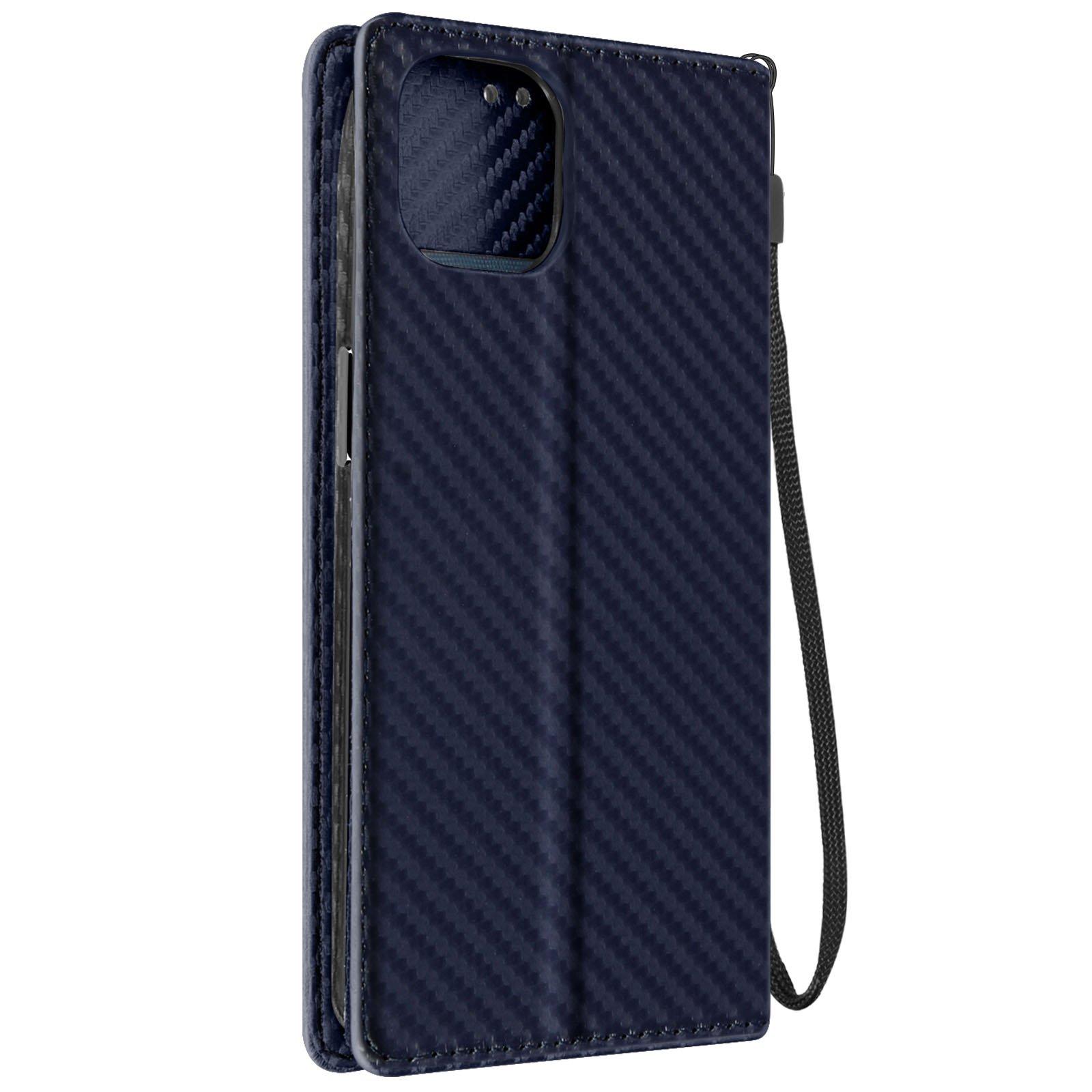 Avizar  Carbon Cover iPhone 15 Plus Schwarzblau 