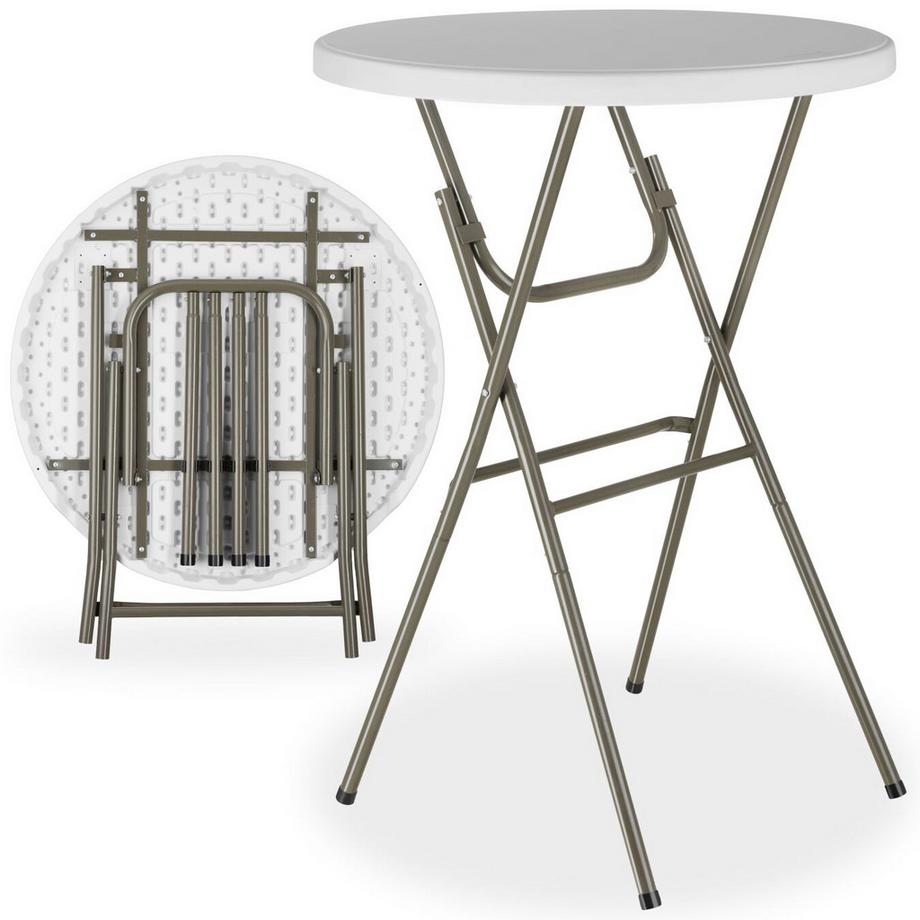 Tectake Stehtisch Pascal rund klappbar, 80 x 110 cm  