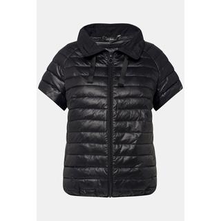 Ulla Popken Gilet trapuntato Collo alto Bottoni automatici laterali Maniche ad aletta  