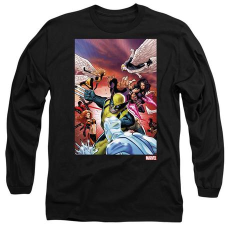 MARVEL X-Men Team Defend T-Shirt Maniche Lunghe  