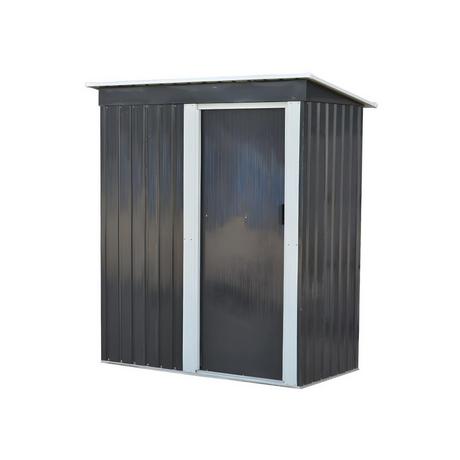 Vente-unique Abri de jardin métal en acier galvanisé gris 1,39 m² BIRON  