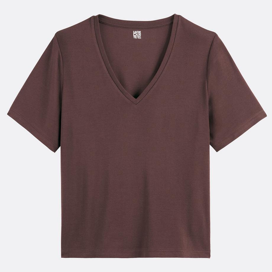 La Redoute Collections V-Ausschnitt Kurzarm T-Shirt  