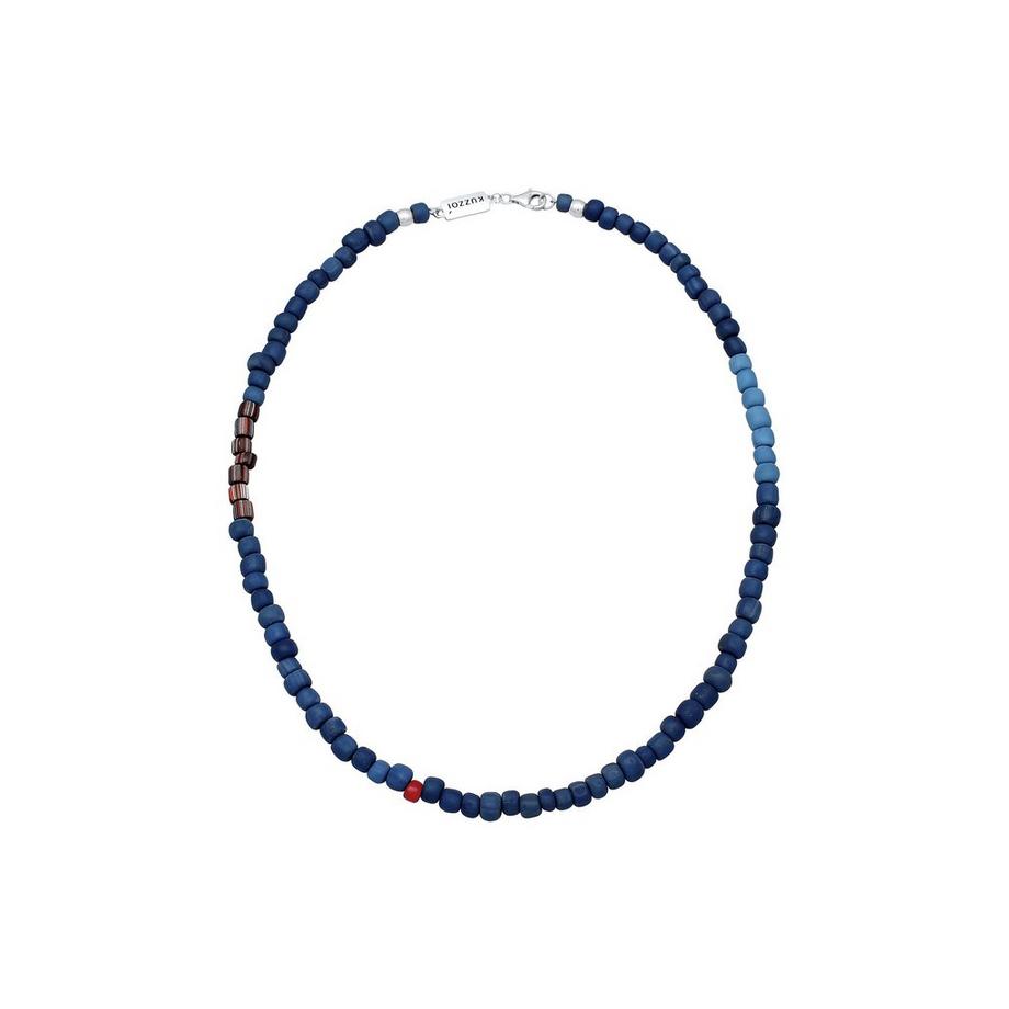 Kuzzoi  Halskette Glas Beads Braun 925 Silber 