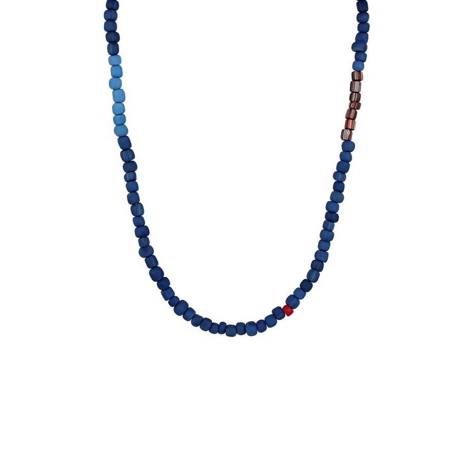 Kuzzoi  Halskette Glas Beads Braun 925 Silber 