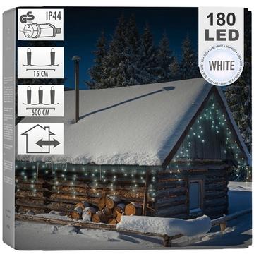 Lichterkette mit 180 LED-Lichtern für Weihnachten, drinnen und draußen