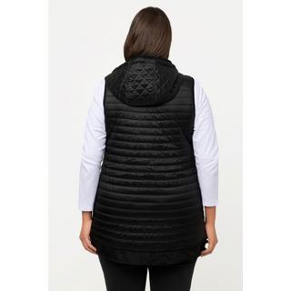 Ulla Popken  Gilet smanicato e trapuntato con cappuccio, coulisse e cerniera con doppio cursore 