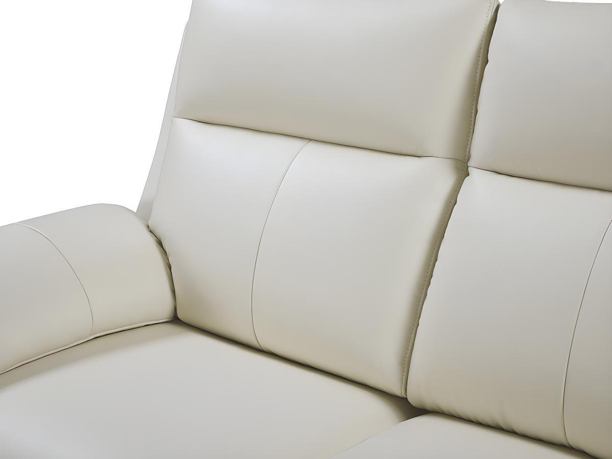 Vente-unique Relaxsofa 3Sitzer Büffelleder Elfenbein PAKITA  