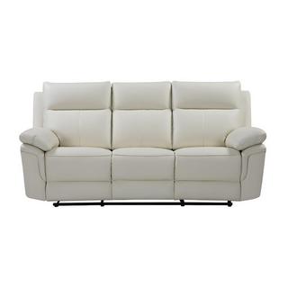 Vente-unique Relaxsofa 3Sitzer Büffelleder Elfenbein PAKITA  