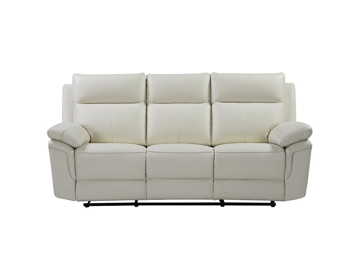 Vente-unique Relaxsofa 3Sitzer Büffelleder Elfenbein PAKITA  