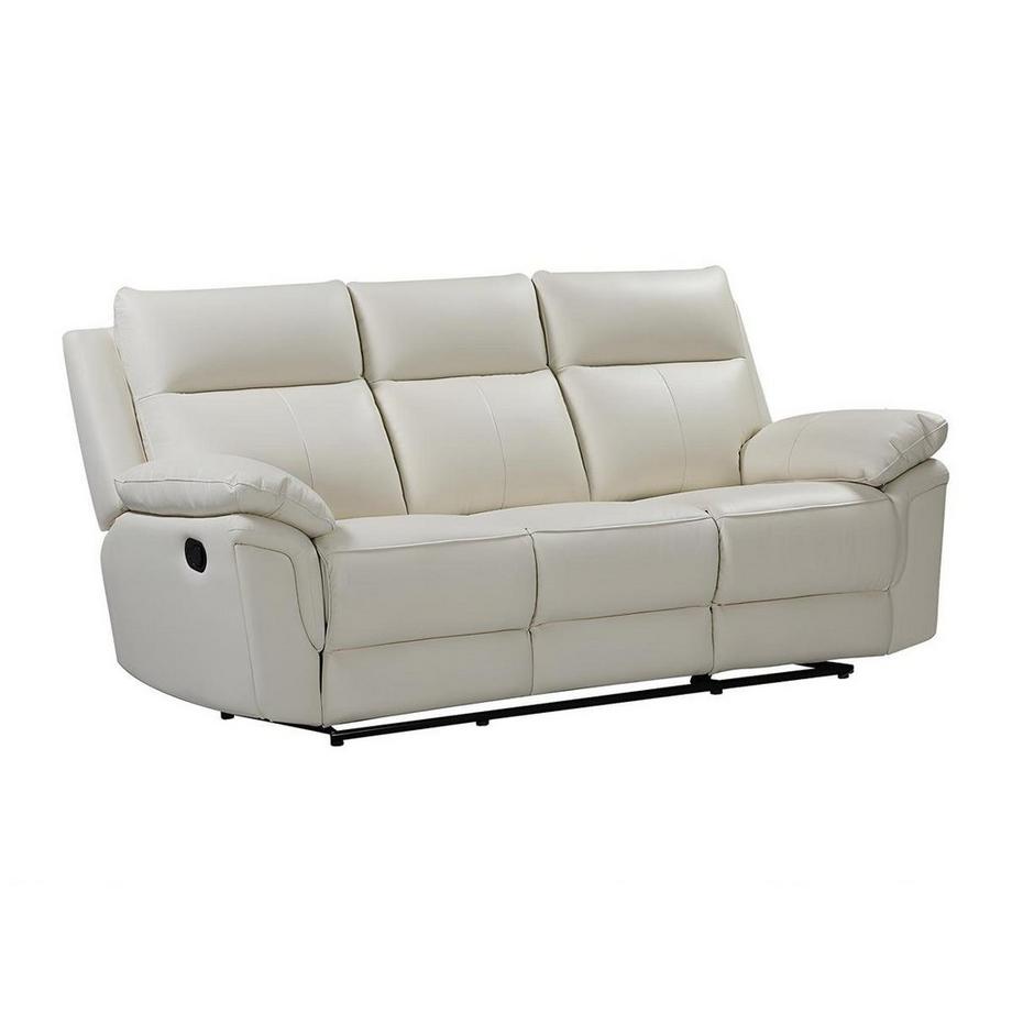 Relaxsofa 3Sitzer Büffelleder Elfenbein PAKITA