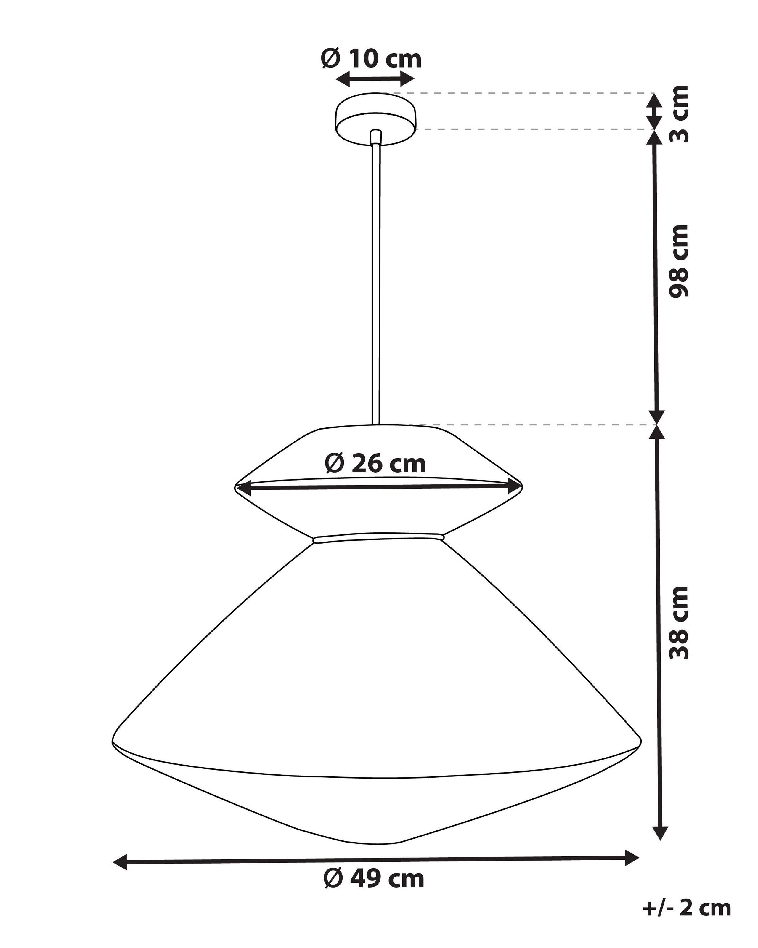 Beliani Lampe suspension en Paille Boho KEDAYAN  