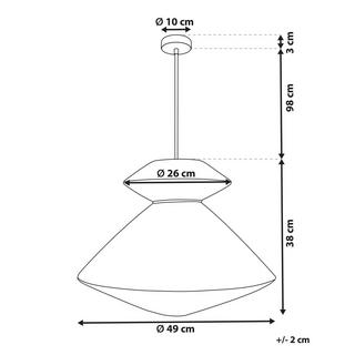 Beliani Lampe suspension en Paille Boho KEDAYAN  