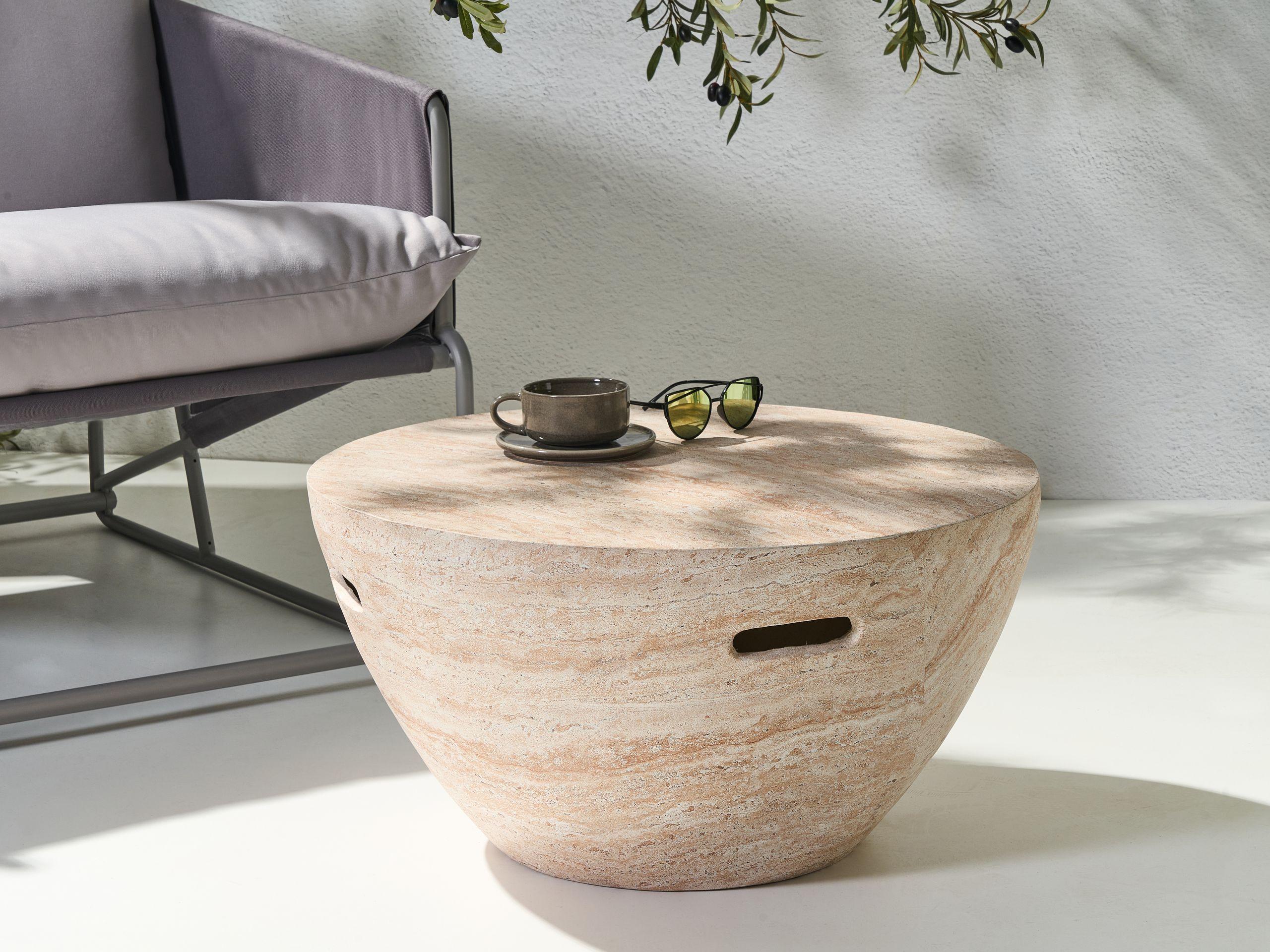 Beliani Couchtisch aus Leichtbeton (MgO) Skandinavisch VICARELLO  