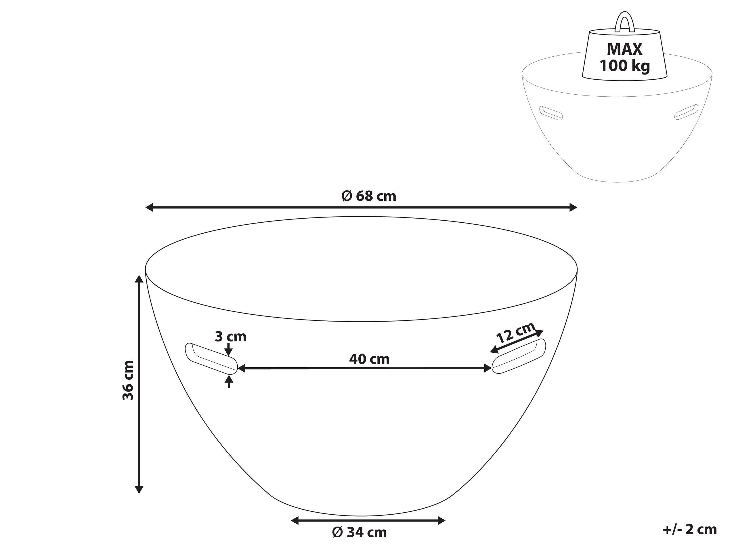 Beliani Couchtisch aus Leichtbeton (MgO) Skandinavisch VICARELLO  